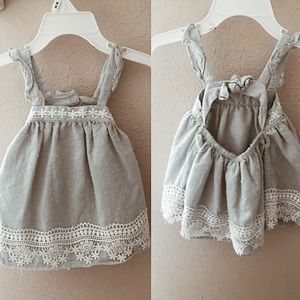 Light Blue Sundress With Open Back